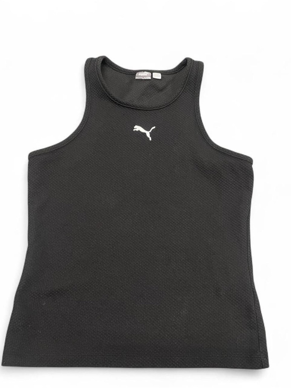 Puma Black Crewneck Tee with White Logo Tag